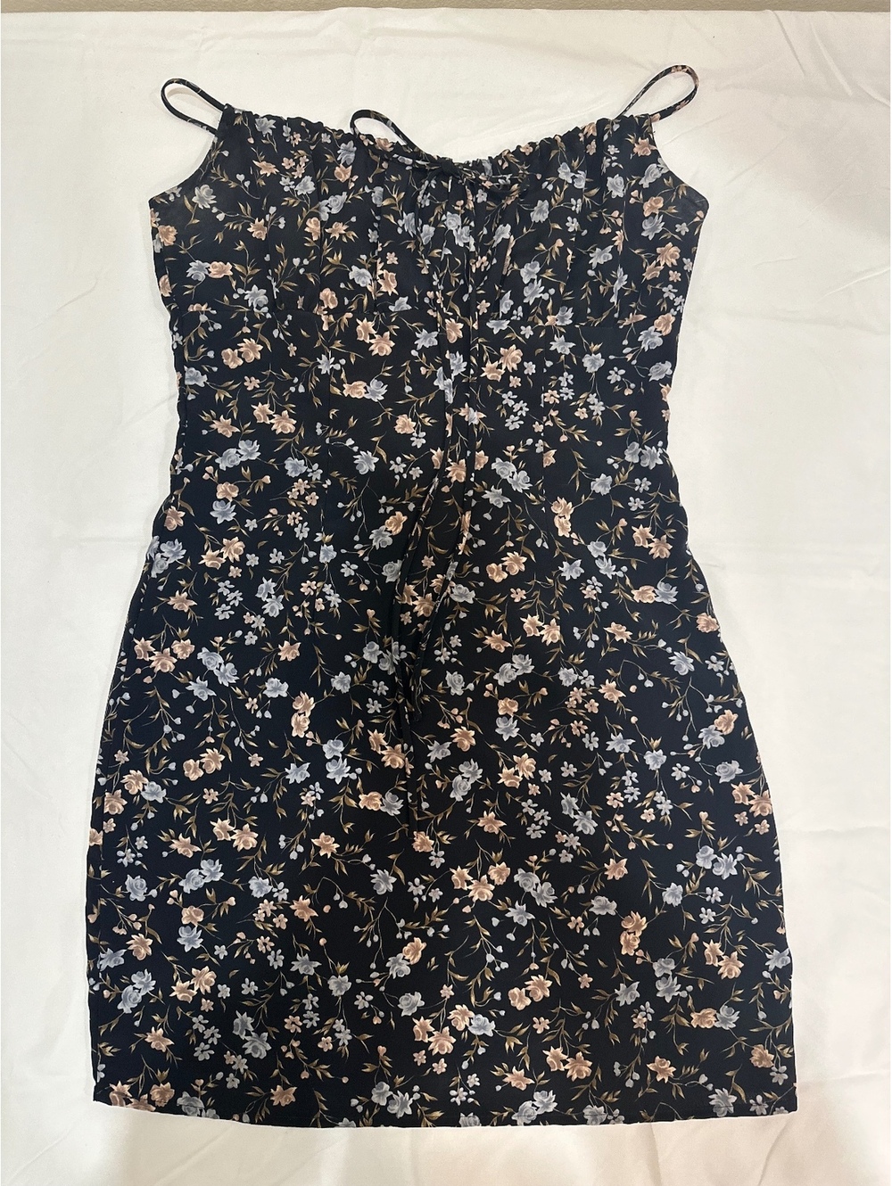 Vintage Chesley Small Floral Print Sleeveless Dress Made in USA